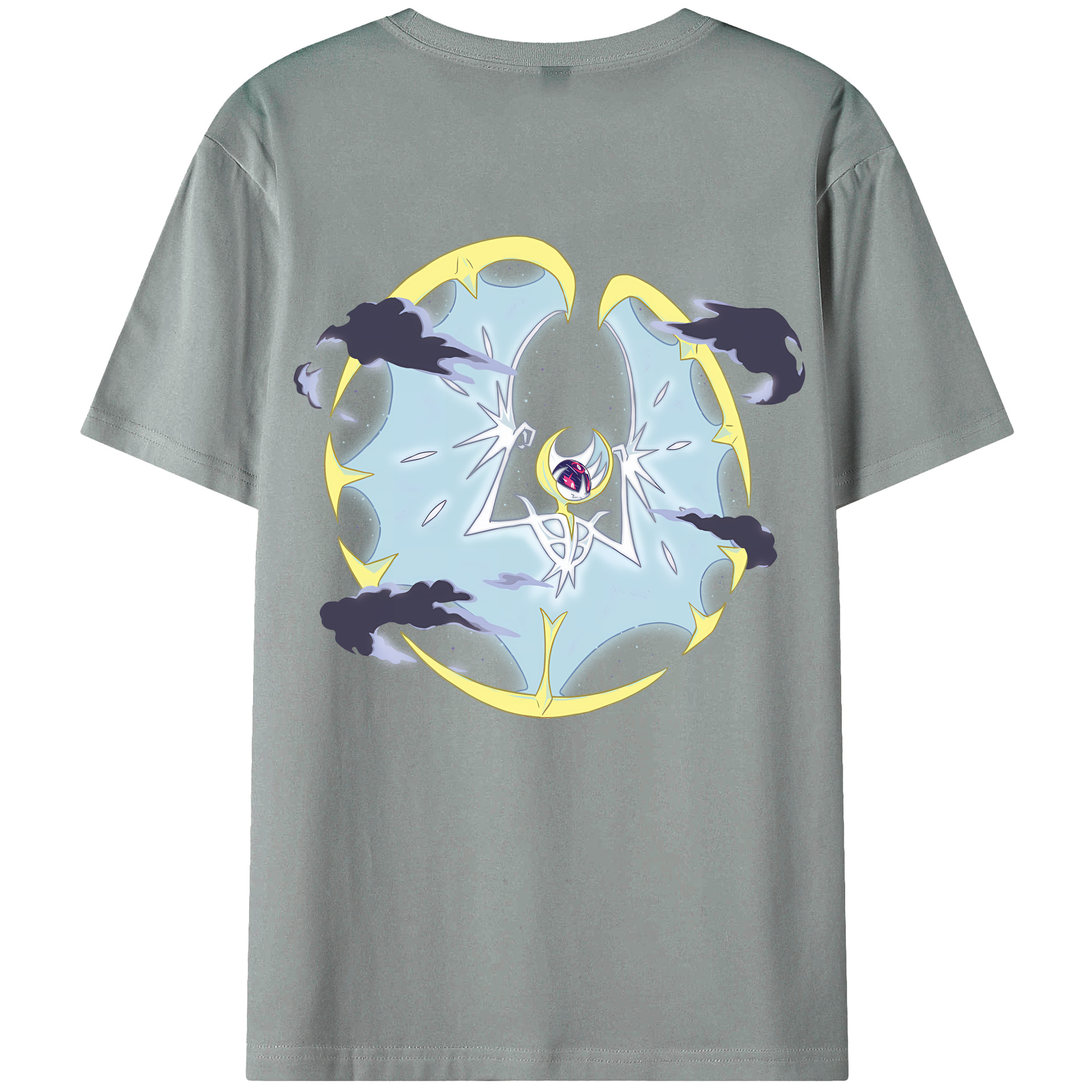 （画像用） ポケットモンスター Pokémon 綿100％ メンズ半袖Tシャツ（バックプリント） 通気性